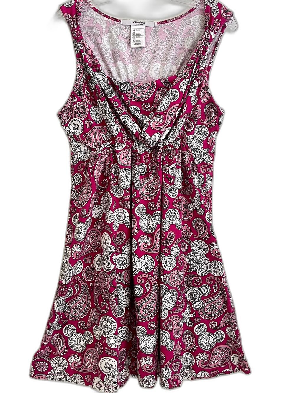 Disney Parks Mickey Paisley Dress XL Fuchsia Pink